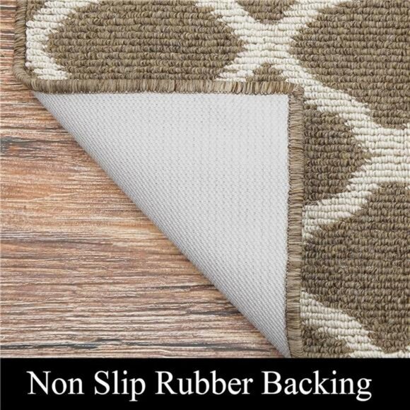 Washable Runner Rug 20"x59" Non Slip Rubber Backing Long Door Mats Entryway Rug - Picture 2 of 7
